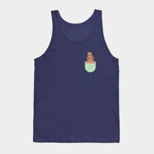 American Cocker Spaniel in Spring Flower Pocket Tank Top